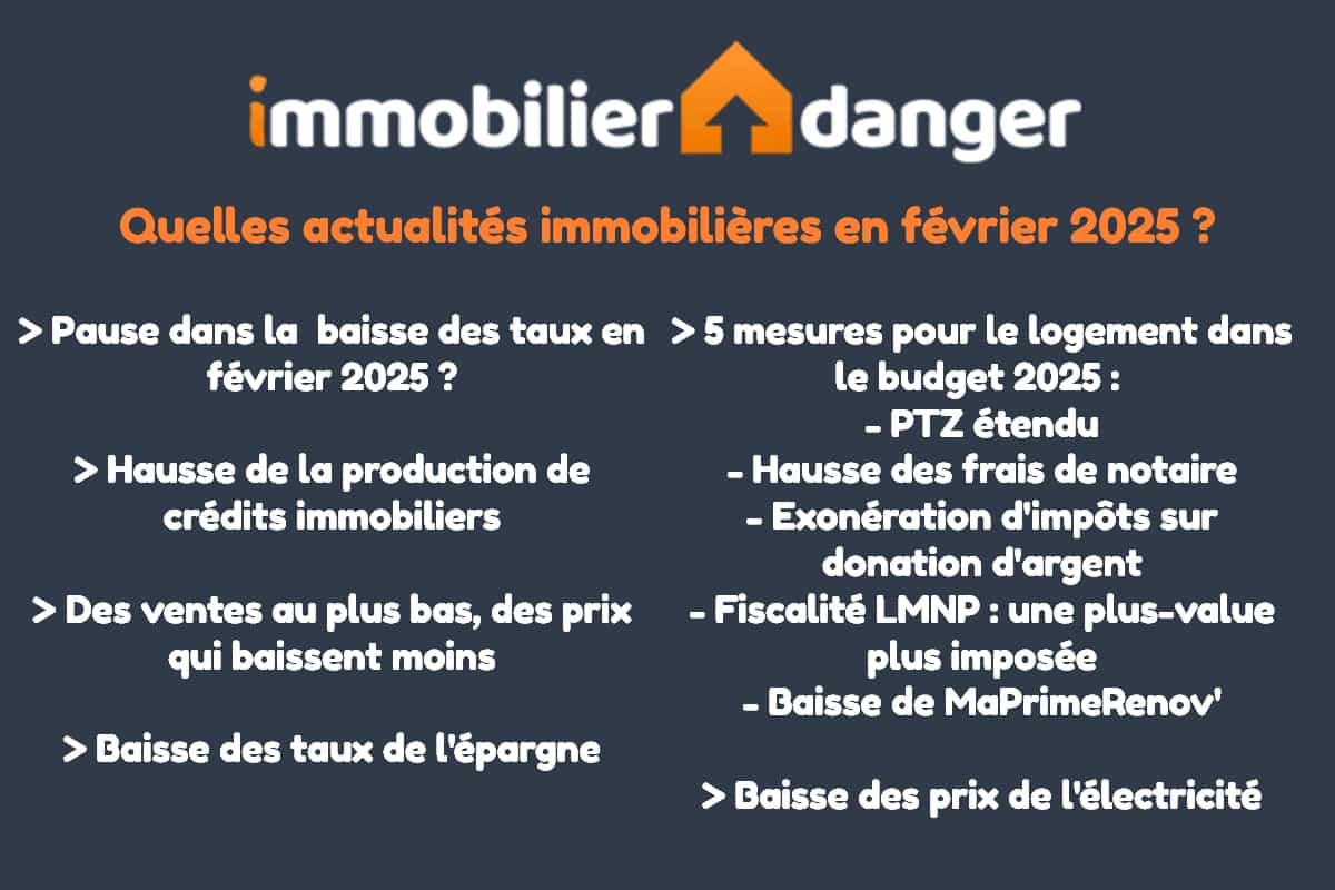 actualités immobilier février 2025