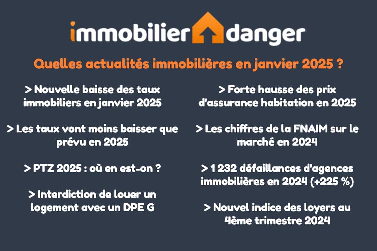 les actualités de l'immobilier en janvier 2025