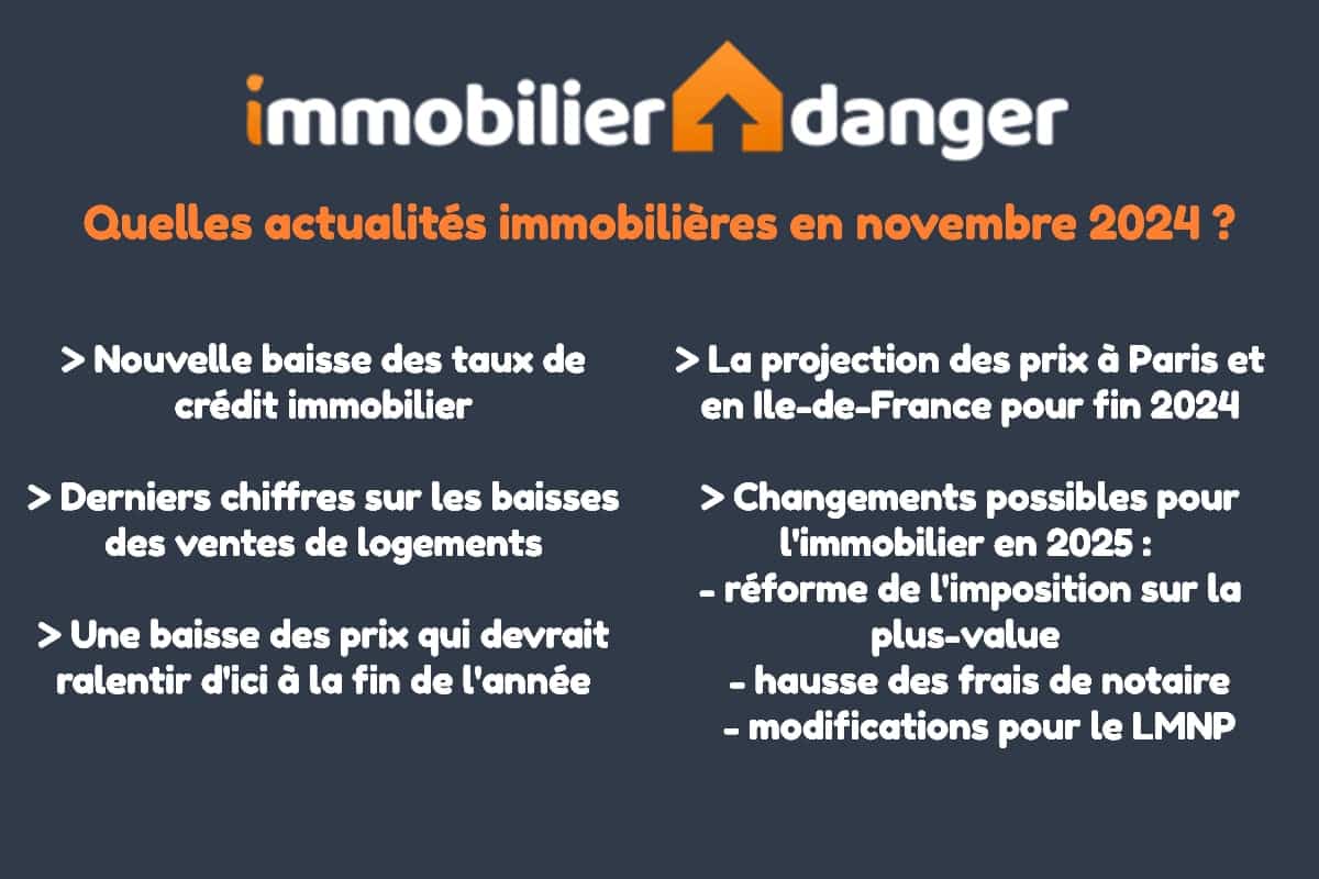 les meilleures actualités de l'immobilier en novembre 2024